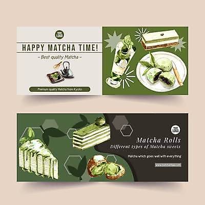 EPS 해외이미지 템플릿 접시 일러스트 잔 사람없음 초록색 케이크 찻주전자 녹차 파르페 녹차아이스크림 말차 해외일러스트 식기 컬러 주전자 아이스크림 디저트 차_음료 파일형식 벡터 이미지허브