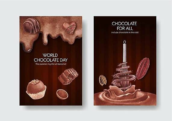 EPS 해외이미지 템플릿 일러스트 사람없음 갈색 초콜릿 거품기 카카오 카카오열매 해외일러스트 열매 컬러 주방용품 디저트 파일형식 벡터 이미지허브