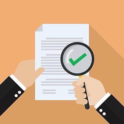 EPS 해외이미지 손 일러스트 비즈니스 모션 돋보기 들기 신체부위 체크표시 문서 해외일러스트 사람 확인 파일형식 벡터 이미지허브