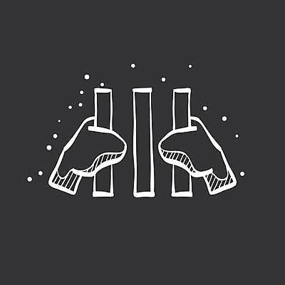 EPS 해외이미지 일러스트 사람없음 검은색 흰색 잡기 범죄 교도소 창살 해외일러스트 컬러 모션 감옥 파일형식 벡터 이미지허브