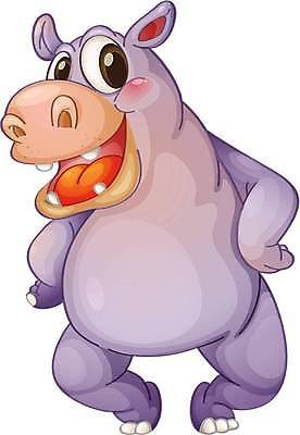 EPS 해외이미지 한마리 동물캐릭터 포즈 일러스트 사람없음 귀여움 하마 해외일러스트 일러캐릭터 동물 캐릭터 1 컨셉 포유류 파일형식 벡터 이미지허브