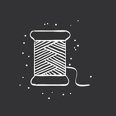 EPS 해외이미지 일러스트 사람없음 검은색 실타래 해외일러스트 컬러 파일형식 벡터 이미지허브