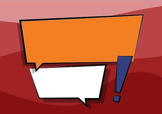 EPS 해외이미지 물결 말풍선 일러스트 프레임 사람없음 빨간색 주황색 느낌표 카툰스타일 카피스페이스 해외일러스트 기호 컬러 공백 파일형식 벡터 이미지허브