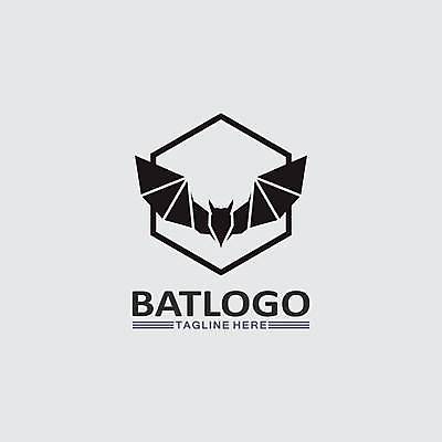 EPS 해외이미지 디자인 일러스트 사람없음 검은색 심볼 박쥐 육각형 해외일러스트 도형 컬러 포유류 파일형식 벡터 이미지허브