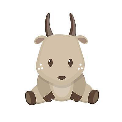 EPS 해외이미지 동물캐릭터 일러스트 염소 사람없음 귀여움 만화 해외일러스트 일러캐릭터 동물 캐릭터 컨셉 포유류 파일형식 벡터 이미지허브