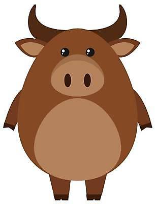 EPS 해외이미지 한마리 일러스트 사람없음 귀여움 버팔로 소캐릭터 해외일러스트 1 동물캐릭터 컨셉 소 파일형식 벡터 이미지허브