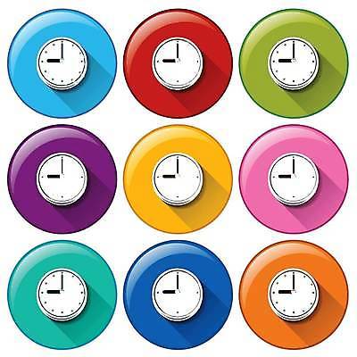 EPS 해외이미지 시계 일러스트 사람없음 세트 컬러풀 원형 해외일러스트 도형 컬러 파일형식 벡터 이미지허브