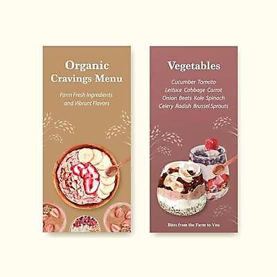 EPS 해외이미지 템플릿 그릇 과일 일러스트 디저트 사람없음 갈색 샐러드 시리얼 유기농 파르페 나무숟가락 해외일러스트 식기 웰빙 음식 컬러 숟가락 파일형식 벡터 이미지허브