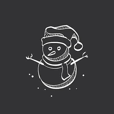 EPS 해외이미지 겨울 일러스트 눈사람 사람없음 검은색 목도리 흰색 해외일러스트 잡화 계절 컬러 파일형식 벡터 이미지허브