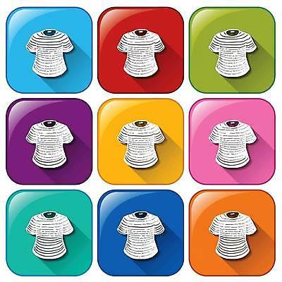 EPS 해외이미지 티셔츠 일러스트 버튼 사람없음 컬러풀 해외일러스트 컬러 셔츠 파일형식 벡터 이미지허브