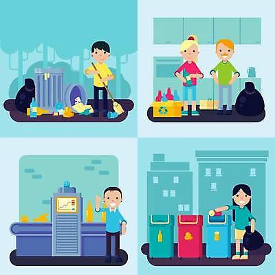 EPS 해외이미지 전신 공원 여자 남자 허리손 하늘색 일러스트 서기 들기 여러명 성인 재활용 환경오염 쓰레기 플라스틱 빗자루 청소 버리기 친환경 분리수거 재활용품 성인만 해외일러스트 공공시설 포즈 다수 컨셉 모션 재질 사람 파란색 환경 청소도구 파일형식 벡터 이미지허브