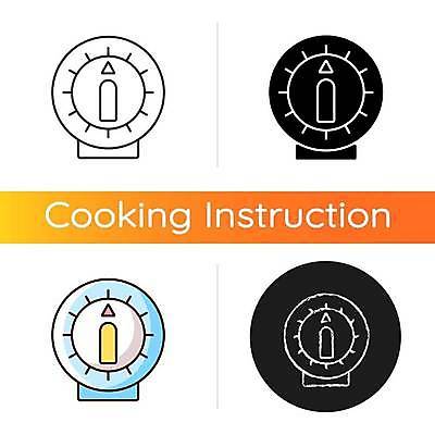 EPS 해외이미지 일러스트 주방용품 사람없음 세트 원형 타이머 해외일러스트 도형 생활용품 파일형식 벡터 이미지허브