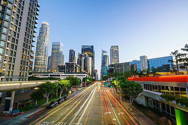 포토 JPG 해외이미지 나무 도로 야경 자동차 사람없음 야외 건물 도시풍경 고층빌딩 미국 도시 고속도로 도심 저녁 장노출 로스앤젤레스 해외포토 식물 건축물 길 육상교통 북아메리카 교통시설 촬영기법 풍경 빌딩 야간 파일형식 풍경_경치 이미지허브