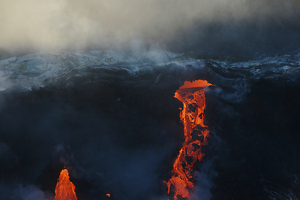 포토 JPG 해외이미지 바다 사람없음 야외 흐름 뜨거움 연기 위험 재해 화산 용암 화산섬 해외포토 섬 컨셉 산 파일형식 이미지허브