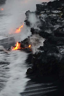 포토 JPG 해외이미지 바다 사람없음 야외 흐름 뜨거움 연기 위험 재해 화산 용암 화산섬 해외포토 섬 컨셉 산 파일형식 이미지허브
