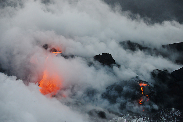 포토 JPG 해외이미지 바다 사람없음 야외 흐름 뜨거움 연기 위험 재해 화산 용암 화산섬 해외포토 섬 컨셉 산 파일형식 이미지허브