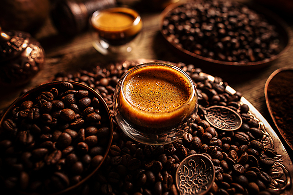 포토 JPG 해외이미지 잔 실내 사람없음 아웃포커스 갈색 원두 가득함 에스프레소 해외포토 식기 커피 컬러 촬영기법 내부 파일형식 이미지허브