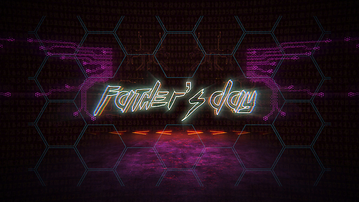 JPG 해외이미지 영어 일러스트 타이포그라피 사람없음 디지털 데이 네온 아버지의날 효과 해외일러스트 문자 기념일 미국문화 파일형식 이미지허브