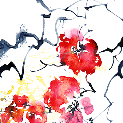 포토 JPG 해외이미지 꽃잎 꽃 줄기 분홍색 일러스트 캘리그라피 붓터치 수묵화 미술 사람없음 물방울 나뭇가지 얼룩 떨어짐 동양화 번짐 블러 해외일러스트 나무 식물 컬러 컨셉 문화예술 파일형식 효과 이미지허브