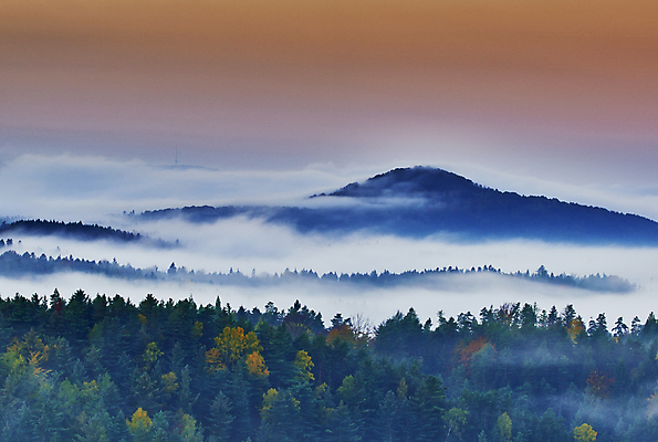 포토 JPG 해외이미지 나무 식물 구름 계절 실루엣 유럽 단풍 잎 자연 아침 풍경 사람없음 야외 초록색 파란색 컬러풀 일출 새벽 활발 안개 가을 시골 숲 언덕 산등성이 체코 내추럴 뿌연 가문비나무 해외포토 주간 자연요소 나라 컬러 컨셉 날씨 산 촬영기법 노을 생태계 파일형식 이미지허브