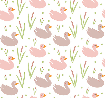 JPG 해외이미지 분홍색 백그라운드 패턴 일러스트 사람없음 눈감음 점 백조 강아지풀 해외일러스트 식물 컬러 무늬 모션 조류 한해살이풀 파일형식 이미지허브