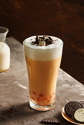 포토 JPG 해외이미지 잔 사람없음 한개 우유 초코쿠키 버블티 해외포토 1 식기 음료 유제품 쿠키 파일형식 이미지허브