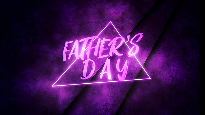 JPG 해외이미지 영어 일러스트 타이포그라피 사람없음 보라색 삼각형 데이 네온 아버지의날 해외일러스트 도형 문자 기념일 컬러 미국문화 파일형식 이미지허브