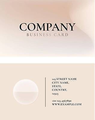 EPS 해외이미지 디자인 일러스트 비즈니스 명함 명함템플릿 사람없음 원형 살구색 가로명함 해외일러스트 도형 템플릿 컬러 파일형식 벡터 이미지허브