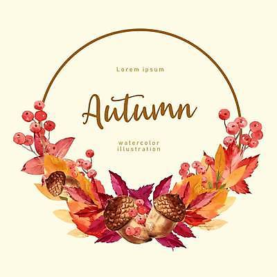 EPS 해외이미지 열매 낙엽 일러스트 프레임 글자캘리그라피 사람없음 노란색 원형 도토리 프레임일러스트 해외일러스트 도형 식물 컬러 잎 캘리그라피 견과류 파일형식 벡터 이미지허브