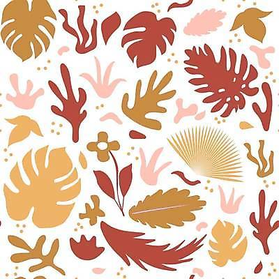 EPS 해외이미지 꽃 백그라운드 잎 패턴 일러스트 추상 사람없음 빨간색 주황색 점 보테니컬아트 해외일러스트 식물 컬러 무늬 파일형식 벡터 이미지허브