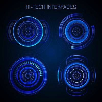 EPS 해외이미지 디자인 포스터 과학 컨셉 일러스트 미래 기술 장식 파란색 세트 우주 디지털 스크린 행성 터치 판넬 원형 수집 스마트 심볼 오브젝트 하이테크 전자 시스템 계기판 고립 레이더 스크랩북 인터페이스 테크노 가상 사용자 해외일러스트 도형 컬러 파일형식 벡터 이미지허브