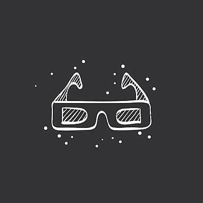 EPS 해외이미지 일러스트 사람없음 검은색 흰색 3D안경 해외일러스트 안경 컬러 파일형식 벡터 이미지허브