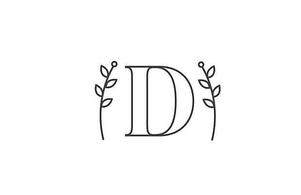 EPS 해외이미지 식물 디자인 알파벳 영어 선 라인일러스트 일러스트 사람없음 심볼 D 엘리먼트 활자 해외일러스트 문자 활자판 파일형식 벡터 이미지허브