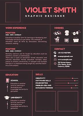 EPS 해외이미지 일러스트 사람없음 빨간색 검은색 이력서 자기소개서 해외일러스트 컬러 자기소개 파일형식 벡터 이미지허브