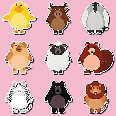 EPS 해외이미지 동물 동물캐릭터 스티커 여러마리 일러스트 곰 조류 오리 사람없음 세트 양 강아지 사자 황소 백호 비버 해외일러스트 일러캐릭터 캐릭터 다수 포유류 반려동물 호랑이 소 개 파일형식 벡터 사방신 이미지허브