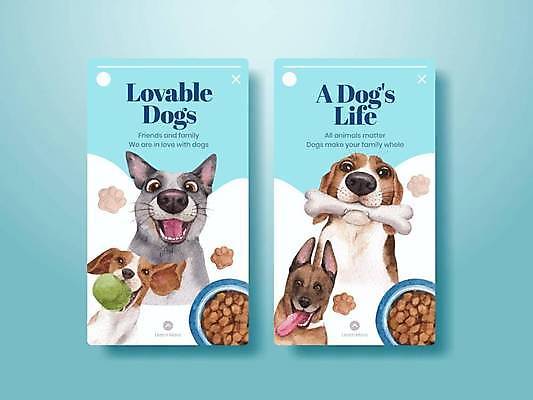 EPS 해외이미지 반려견 하늘색 일러스트 공 사람없음 반려동물 귀여움 강아지 개뼈다귀 개사료 해외일러스트 동물 컨셉 파란색 개 먹이 애견간식 파일형식 벡터 이미지허브