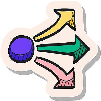 EPS 해외이미지 화살표 스티커 일러스트 사람없음 보라색 원형 선택 심볼 해외일러스트 도형 컬러 컨셉 파일형식 벡터 이미지허브