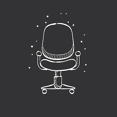 EPS 해외이미지 의자 일러스트 사람없음 검은색 해외일러스트 컬러 가구 파일형식 벡터 이미지허브