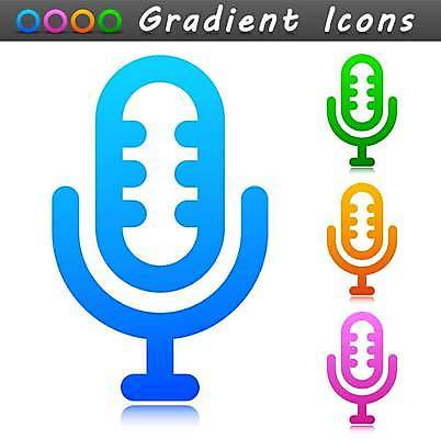 EPS 해외이미지 선 분홍색 오렌지 일러스트 경사 초록색 파란색 웹 심볼 마이크 라디오 방송 목소리 노래방 UI 해외일러스트 컬러 음향기기 인터넷 과일 전자제품 파일형식 벡터 이미지허브