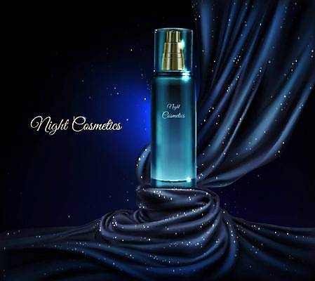 EPS 해외이미지 일러스트 사람없음 파란색 반짝임 뷰티 향수 미스트 향수병 해외일러스트 컬러 모션 화장품 병_담는 파일형식 벡터 이미지허브