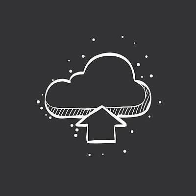 EPS 해외이미지 일러스트 사람없음 검은색 흰색 구름모양 클라우드서비스 업로드 해외일러스트 모양 컬러 서비스 파일형식 벡터 구름_자연 이미지허브