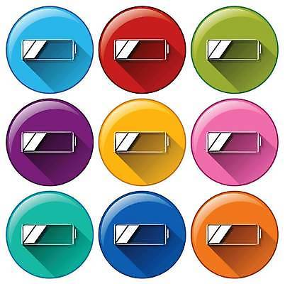 EPS 해외이미지 일러스트 사람없음 세트 컬러풀 에너지 건전지 해외일러스트 컬러 파일형식 벡터 이미지허브