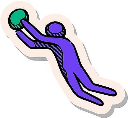 EPS 해외이미지 스티커 일러스트 공 축구선수 사람모양 사람없음 보라색 잡기 심볼 해외일러스트 모양 컬러 모션 운동선수 축구 파일형식 벡터 이미지허브