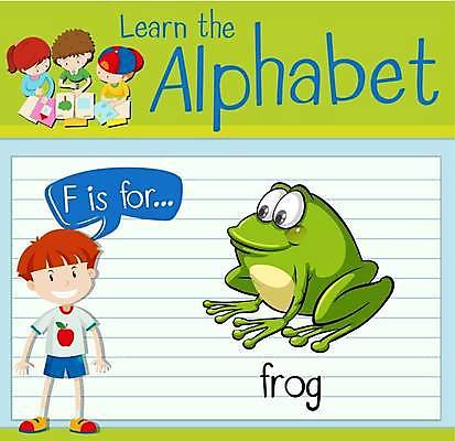 EPS 해외이미지 전신 영어 여자 남자 어린이 말풍선 일러스트 개구리 영어교육 소년 여러명 상반신 단어 학습 단어공부 어린이만 단어장 해외일러스트 문자 교육 다수 양서류 사람 공책 파일형식 벡터 이미지허브