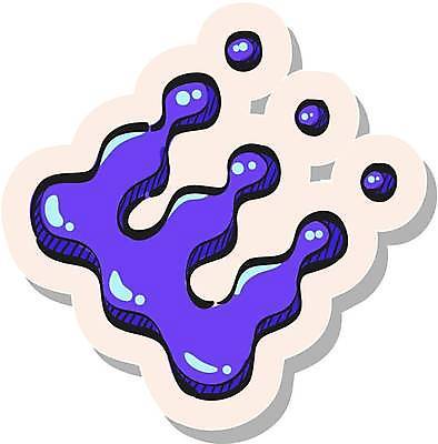 EPS 해외이미지 스티커 일러스트 사람없음 보라색 페인트 페인트칠 심볼 해외일러스트 컬러 페인팅 파일형식 벡터 이미지허브