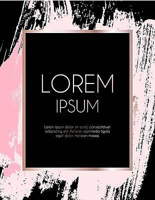 EPS 해외이미지 디자인 분홍색 일러스트 붓터치 프레임 사람없음 사각형 검은색 고급 질감 해외일러스트 도형 컬러 컨셉 파일형식 벡터 이미지허브