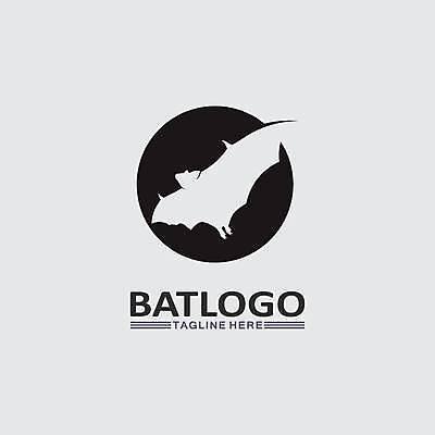 EPS 해외이미지 디자인 일러스트 사람없음 검은색 원형 심볼 박쥐 해외일러스트 도형 컬러 포유류 파일형식 벡터 이미지허브