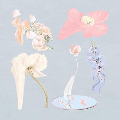 EPS 해외이미지 꽃 화분 스티커 일러스트 추상 사람없음 세트 꽃병 거울 파스텔톤 해외일러스트 식물 컬러 무늬 파일형식 벡터 이미지허브