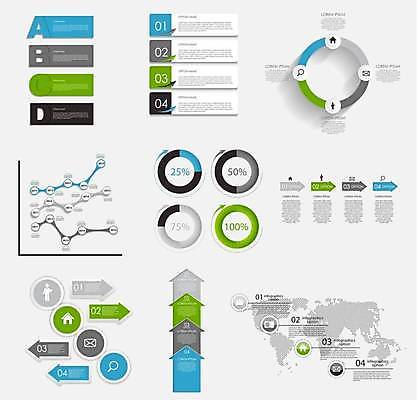 EPS 해외이미지 화살표 세계지도 일러스트 비즈니스 수치 그래프 사람없음 세트 사각형 인포그래픽 원형 원그래프 비율 순서 해외일러스트 도형 지도 세계 파일형식 벡터 이미지허브
