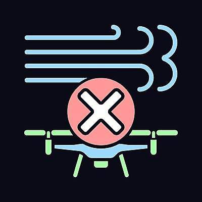 EPS 해외이미지 일러스트 바람 날씨 경고 사람없음 검은색 금지 X 위험 네온 폭풍 드론 해외일러스트 자연요소 알파벳 컬러 컨셉 파일형식 벡터 이미지허브